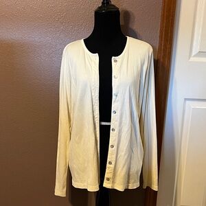 L.L. Bean Light Yellow Cardigan